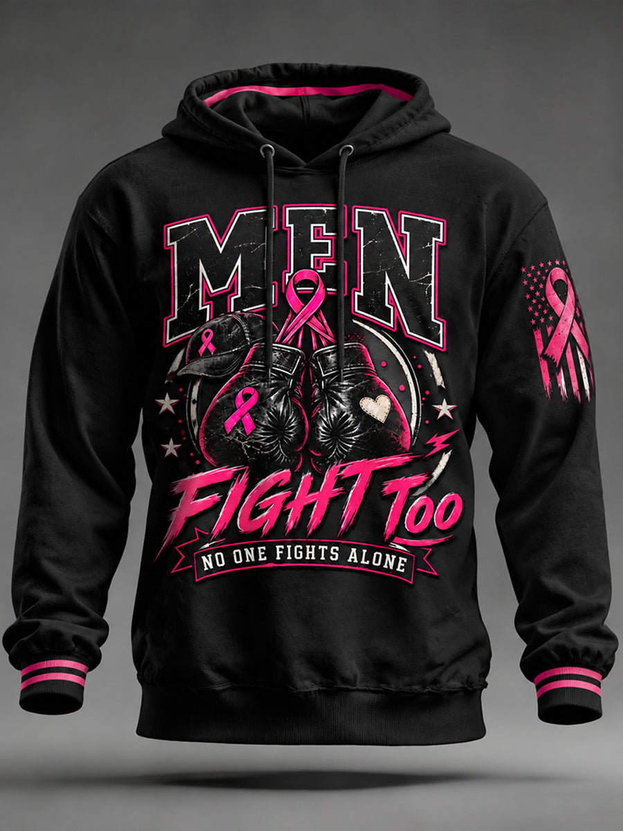 Men's Breast Cancer Awareness Real Men Wear Pink Hoodie