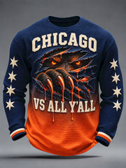 Men's Chicago Football Lover Printed Waffle Tops