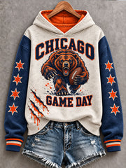 Women's Chicago Football Lover Printed Sweatshirt