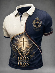 Men's Christian IRON SHARPENS IRON | PROVERBS 27:17 Short Sleeve Top