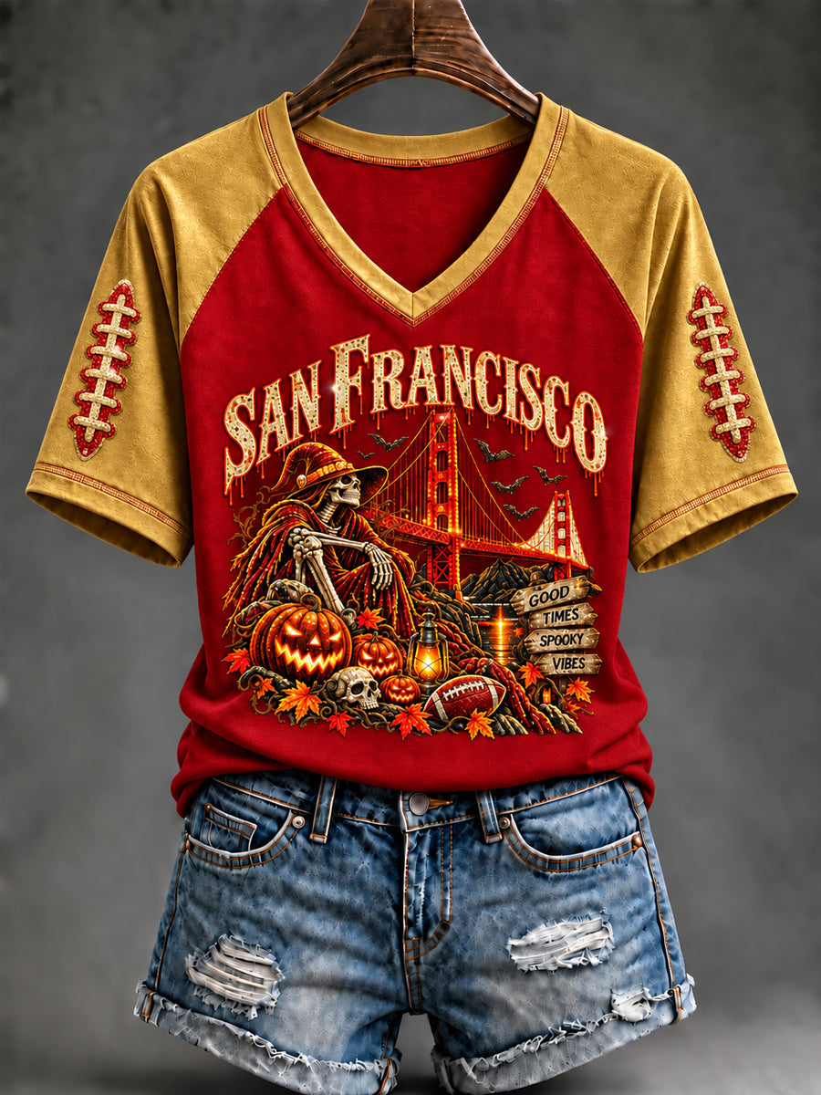 Women's Football Gameday Gift For Football Fans Short Sleeve T-shirt