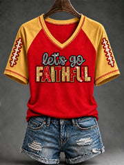 Women's Football Gameday Gift For Football Fans Short Sleeve T-shirt