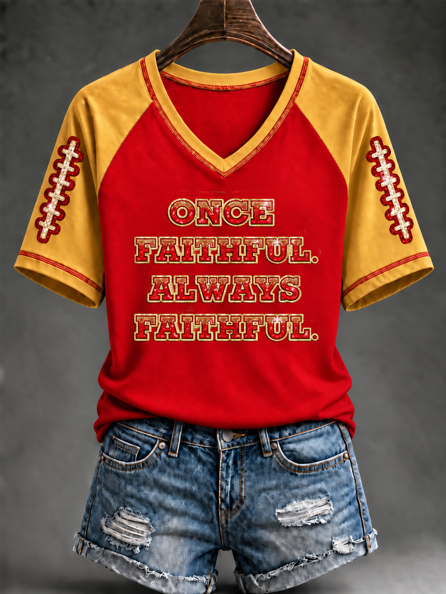 Women's Football Gameday Gift For Football Fans Short Sleeve T-shirt