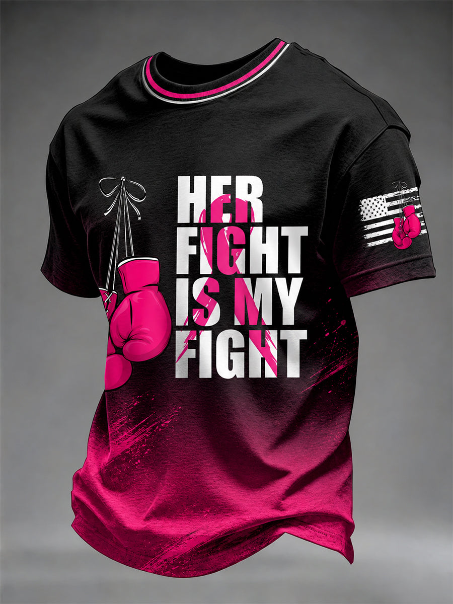 Men's Breast Cancer Awareness Real Men Wear Pink T-shirt