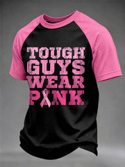 Men's Breast Cancer Awareness Real Men Wear Pink Casual T-shirt