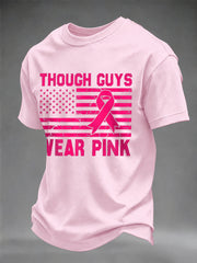 Men's Breast Cancer Awareness Real Men Wear Pink T-shirt