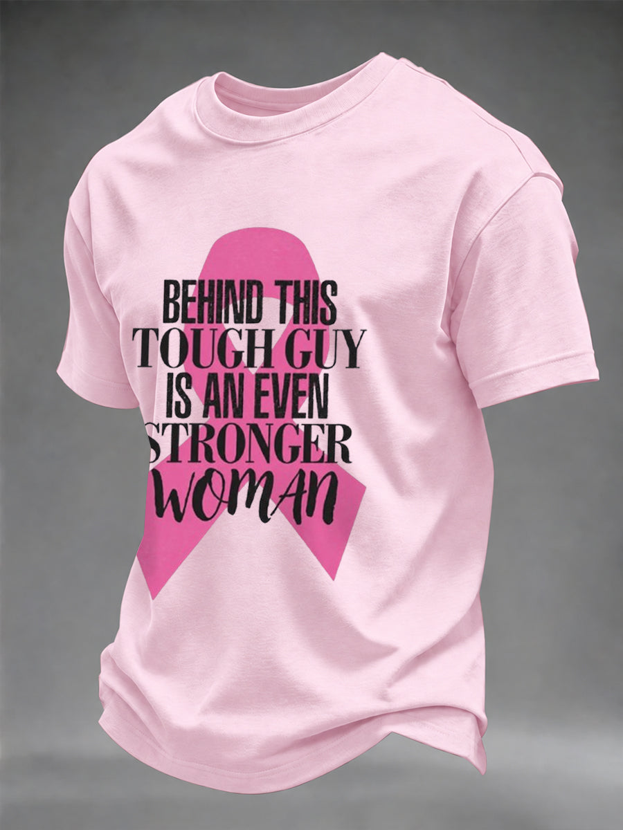 Men's Breast Cancer Awareness Real Men Wear Pink T-shirt