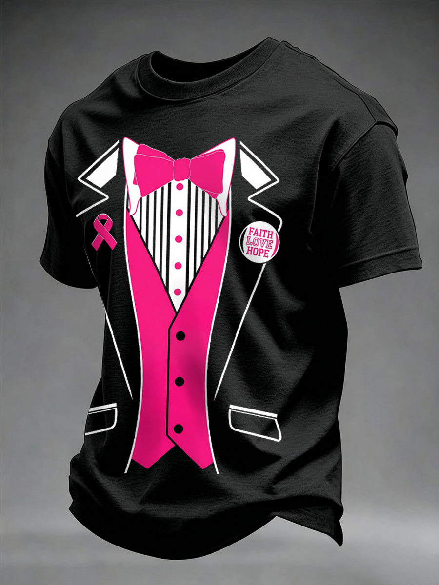 Men's Breast Cancer Awareness Real Men Wear Pink T-shirt