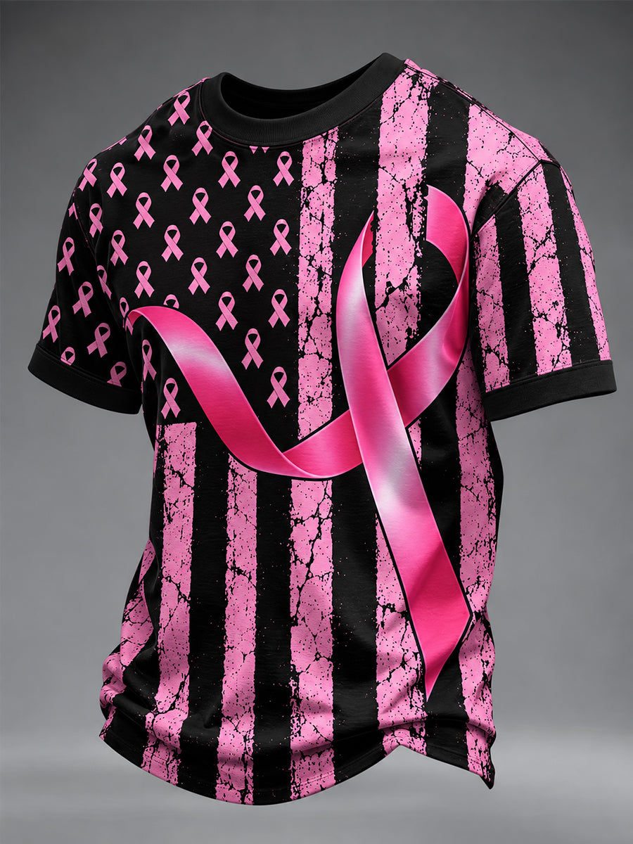 Men's Breast Cancer Awareness Real Men Wear Pink T-shirt