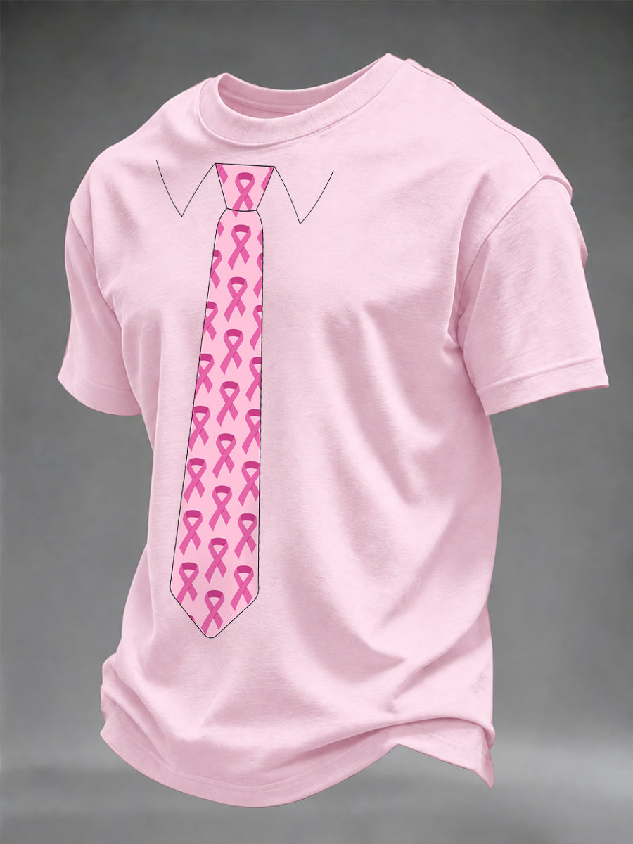 Men's Breast Cancer Awareness Real Men Wear Pink T-shirt