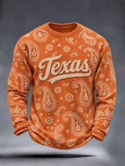 Men's Football Game Day Print Waffle Long Sleeve T-Shirt