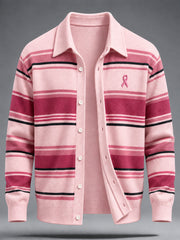 Men's Breast Cancer Awareness Real Men Wear Pink Imitation Wool Sweater