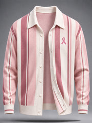 Men's Breast Cancer Awareness Real Men Wear Pink Imitation Wool Sweater
