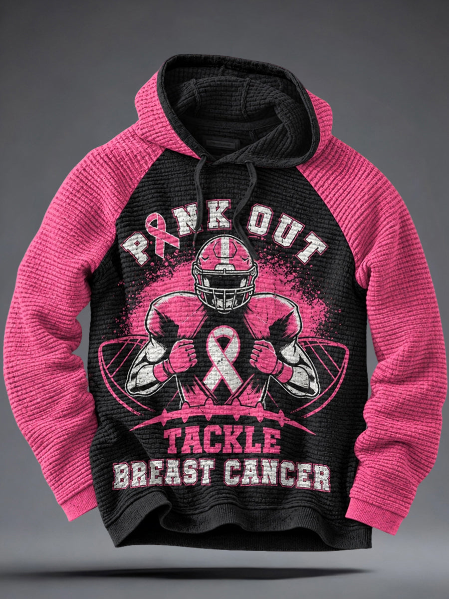 Men's Breast Cancer Awareness Real Men Wear Pink French Terry Hoodie