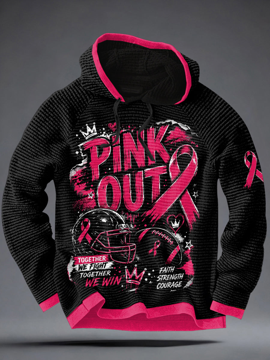 Men's Breast Cancer Awareness Real Men Wear Pink French Terry Hoodie