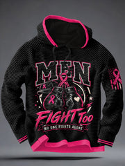 Men's Breast Cancer Awareness Real Men Wear Pink French Terry Hoodie