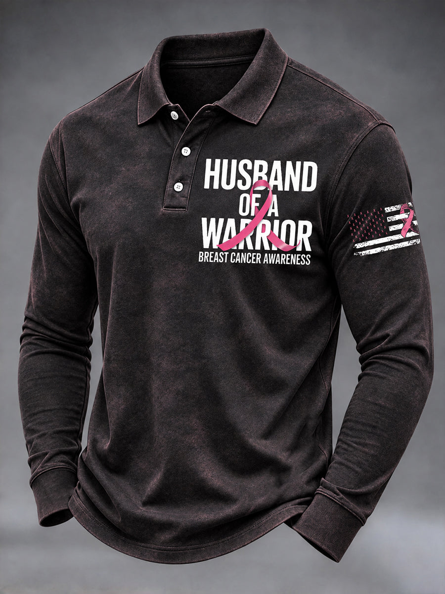 Men's Breast Cancer Awareness Real Men Wear Pink Long Seeve Shirt