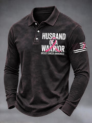 Men's Breast Cancer Awareness Real Men Wear Pink Long Seeve Shirt