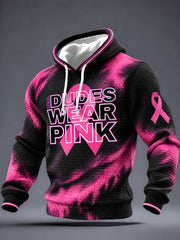 Men's Breast Cancer Awareness Real Men Wear Pink Hoodie