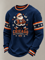 Men's Football Gameday Gift For Football Fans Waffle Sweatshirt