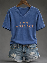 Women’s 'I Am Jane Doe' Printed Casual T-Shirt