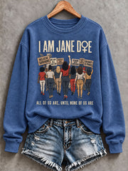 Women's 'I Am Jane Doe' Print Casual Sweatshirt