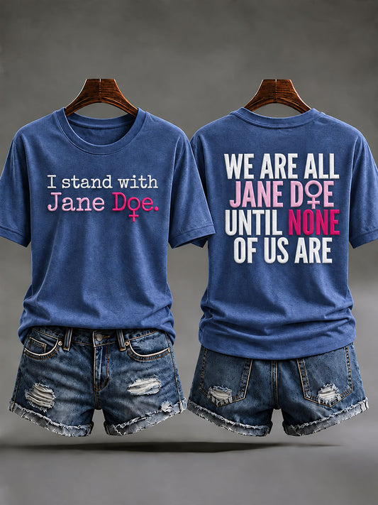 Women’s 'I Am Jane Doe' Printed Casual T-Shirt