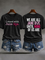 Women’s 'I Am Jane Doe' Printed Casual T-Shirt