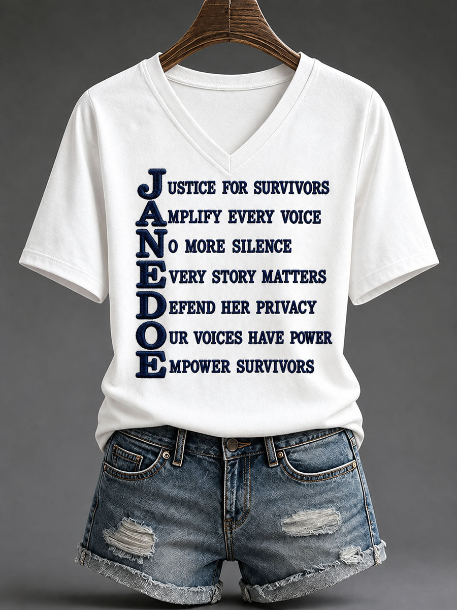 Women's Jane Doe Feminist Manifesto Print T-shirt