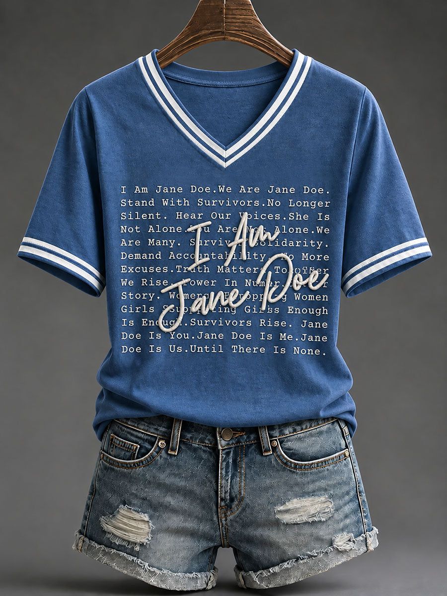 Women’s 'I Am Jane Doe' Printed Casual T-shirt
