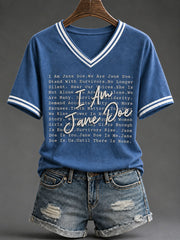 Women’s 'I Am Jane Doe' Printed Casual T-shirt