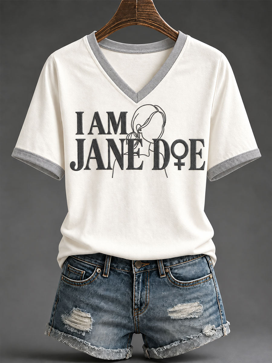 Women’s 'I Am Jane Doe' Printed Casual T-shirt