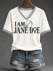 Women’s 'I Am Jane Doe' Printed Casual T-shirt