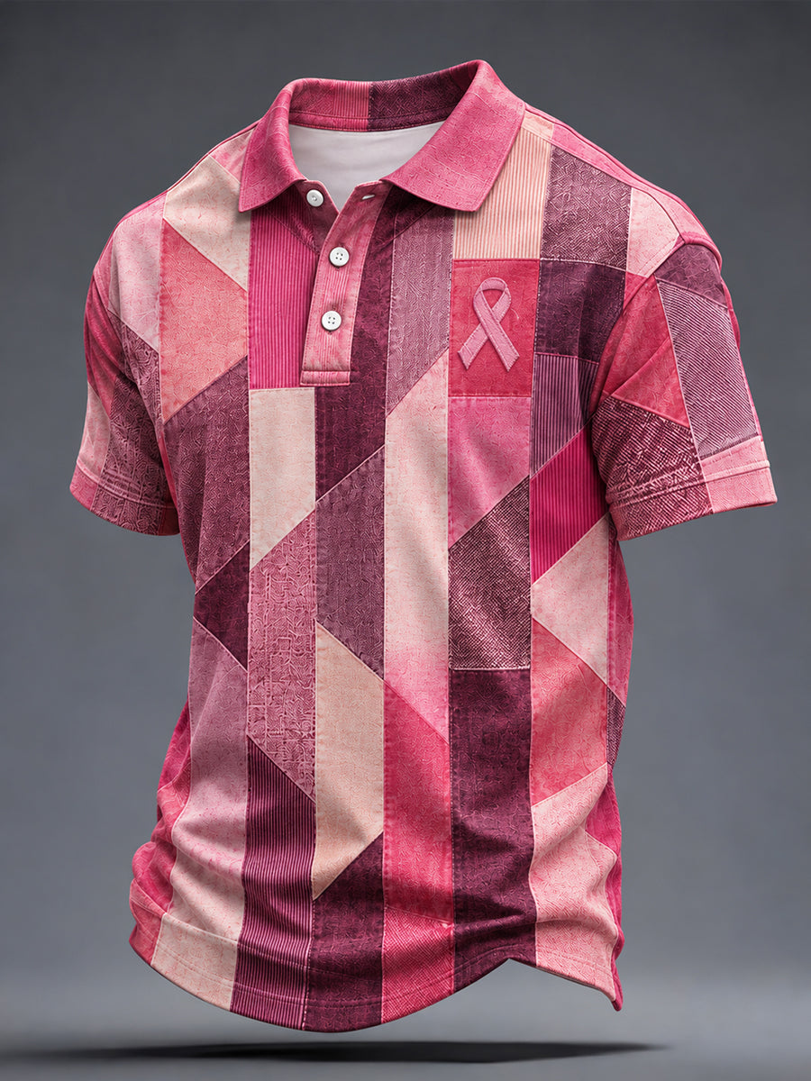 Men's Breast Cancer Awareness Print Shirt