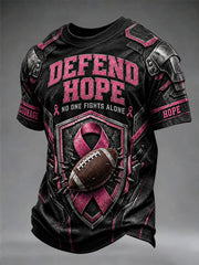 Men's Breast Cancer Awareness Print T-Shirt