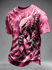 Men's Breast Cancer Awareness Print T-Shirt