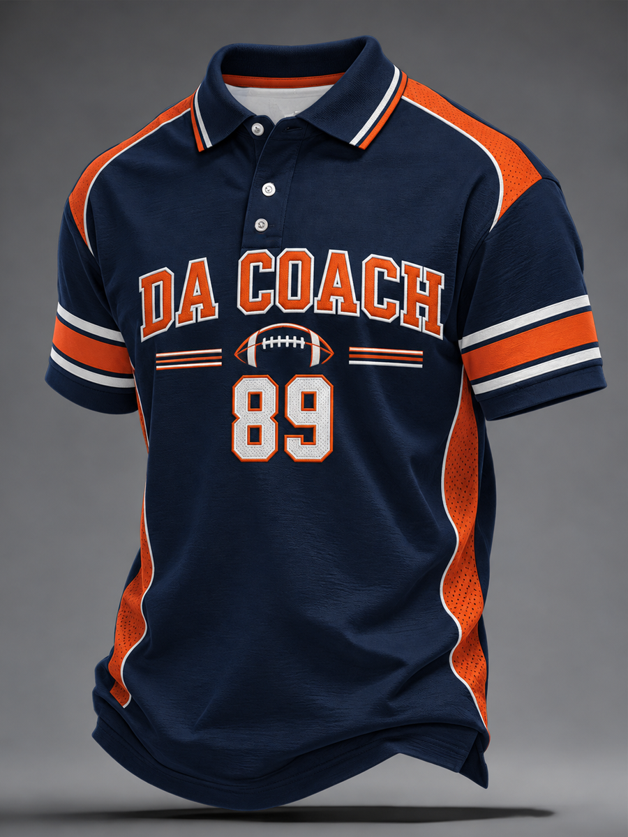 Men's Chicago Football Lover Da Coach Legend Printed polo shirt