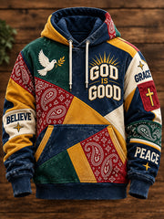 Men's Faith Oversized Drop-Shoulder Hoodie with Pockets