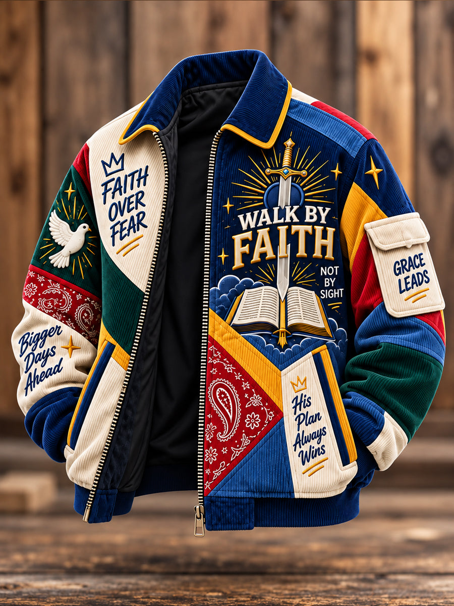 Men's Faith printed Corduroy Jacket