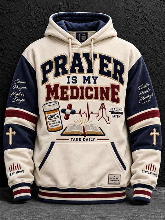 Men's Prayer Is My Medicine Print Hoodie