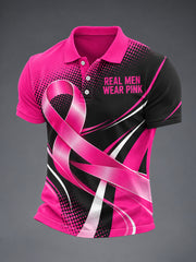 Men's Real Men Wear Pink Breast Cancer Awareness Shirt