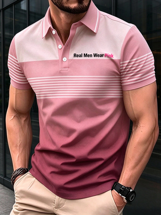 Men's Real Men Wear Pink Breast Cancer Awareness Shirt