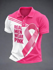 Men's Real Men Wear Pink Breast Cancer Awareness Shirt
