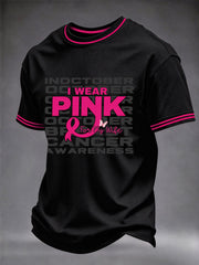 Men's Real Men Wear Pink Breast Cancer Awareness T-shirt