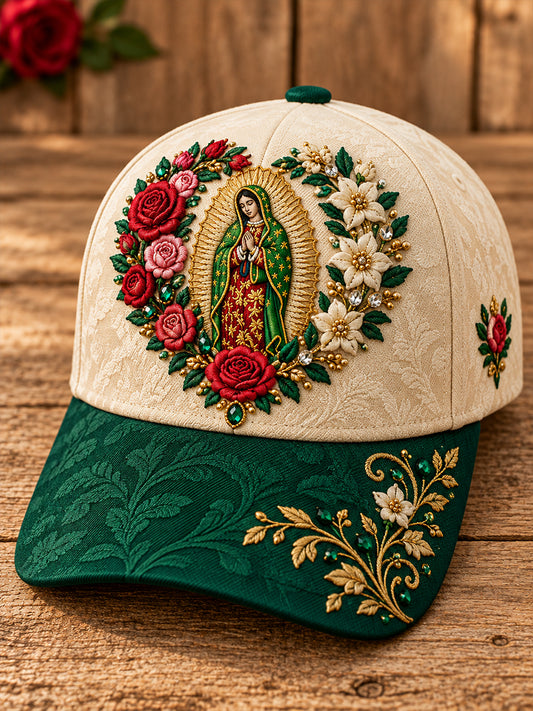 Unisex Mexico Our Lady of Guadalupe Day Floral Art Printed Hat