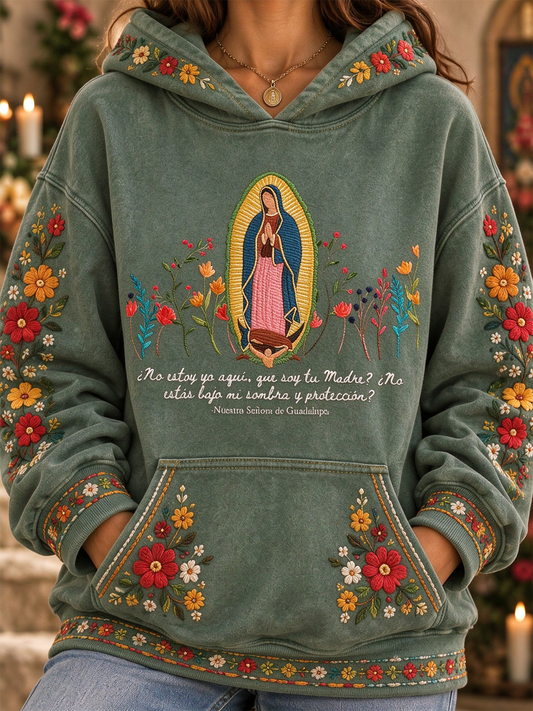 Women's Feast of Our Lady of Guadalupe art Printed Hoodies