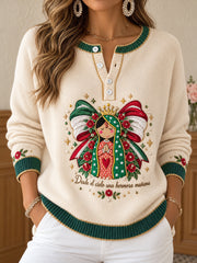 Women's Our Lady of Guadalupe Day Art Printed Casual Tops