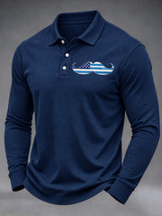 Men's Mustache Print Men's Health Support Graphic Shirt