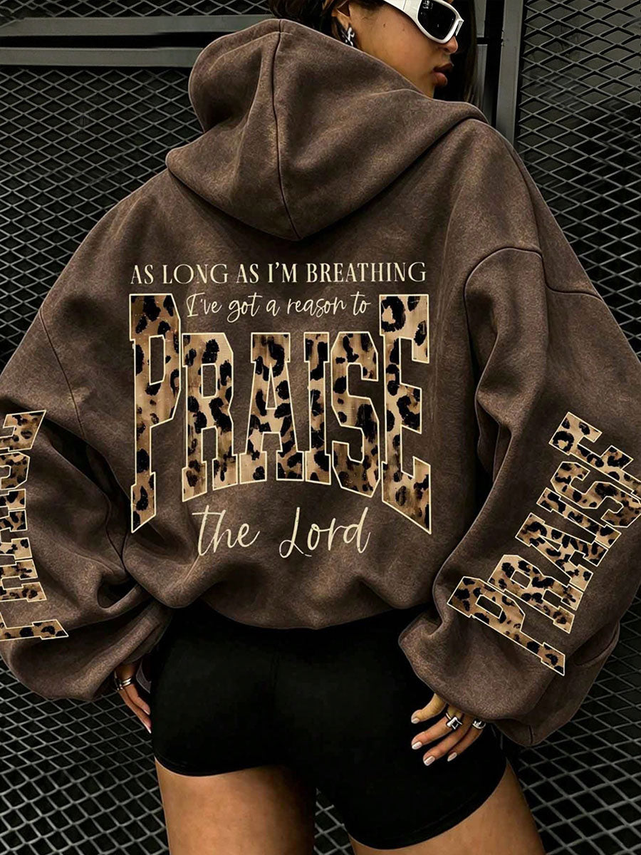 Women's Praise The Lord Print Hoodies