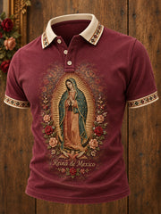 Men's Mexico Our Lady of Guadalupe Art Printed Casual Tops